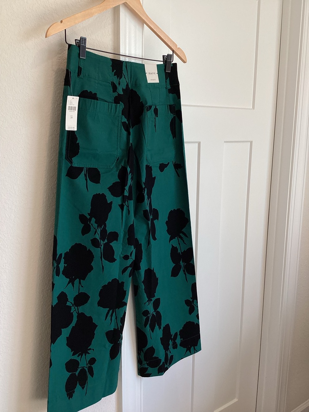 Anthropologie Colette Pants Maeve Cropped Wide-Leg Pants Magic Fabric New 28 - Picture 7 of 10